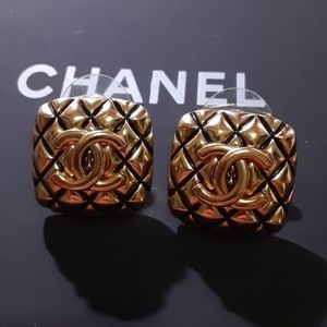 Chanel Quilted Earrings